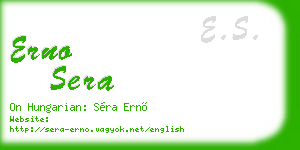 erno sera business card